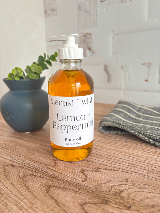 Sale Lemon + Peppermint Body Oil