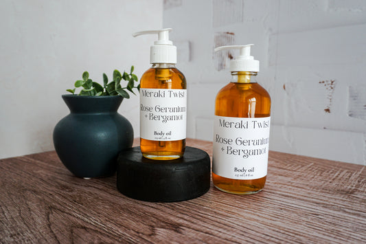 Rose Geranium + Bergamot Body oil