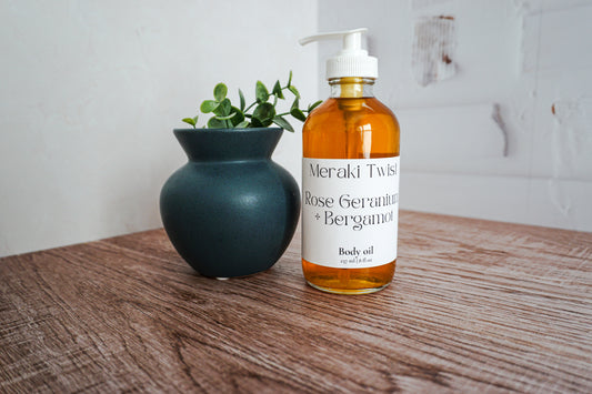 Rose Geranium + Bergamot Body oil