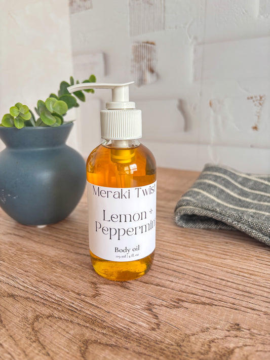 Lemon + Peppermint Body Oil